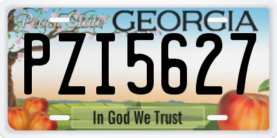 GA license plate PZI5627