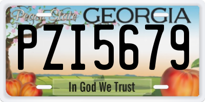 GA license plate PZI5679