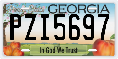 GA license plate PZI5697
