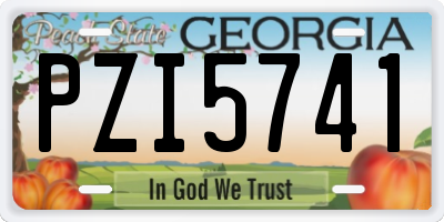 GA license plate PZI5741