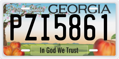 GA license plate PZI5861