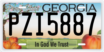GA license plate PZI5887