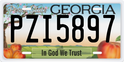 GA license plate PZI5897