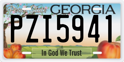 GA license plate PZI5941