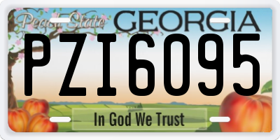 GA license plate PZI6095
