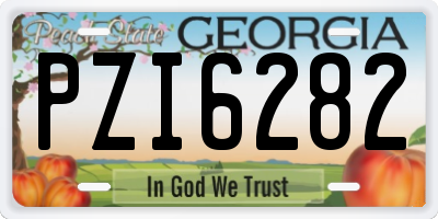 GA license plate PZI6282
