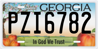 GA license plate PZI6782