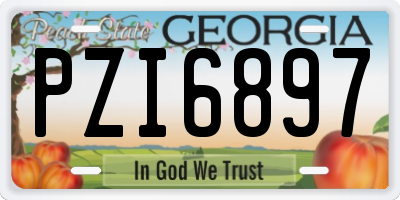 GA license plate PZI6897