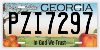 GA license plate PZI7297
