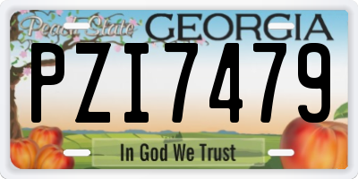 GA license plate PZI7479