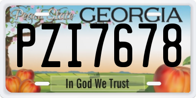 GA license plate PZI7678