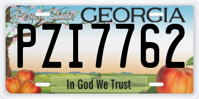GA license plate PZI7762