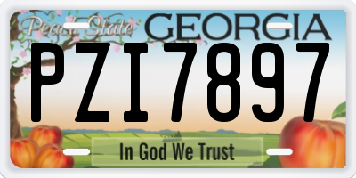 GA license plate PZI7897