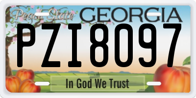 GA license plate PZI8097