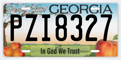 GA license plate PZI8327