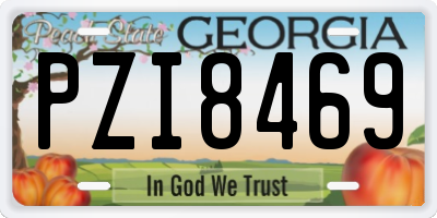 GA license plate PZI8469