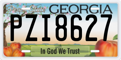 GA license plate PZI8627