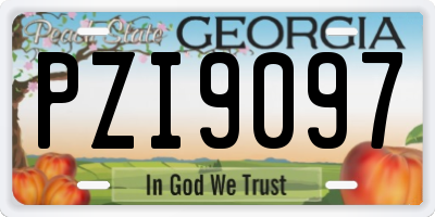 GA license plate PZI9097