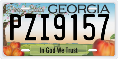 GA license plate PZI9157