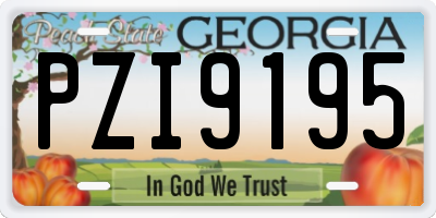 GA license plate PZI9195