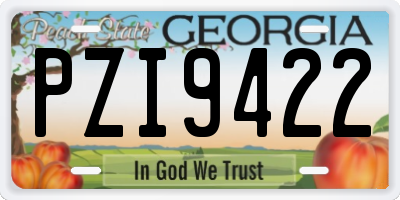 GA license plate PZI9422