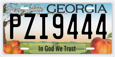 GA license plate PZI9444