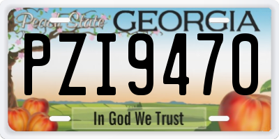 GA license plate PZI9470