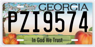 GA license plate PZI9574