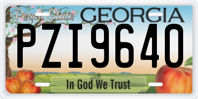 GA license plate PZI9640