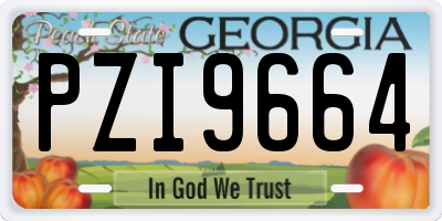 GA license plate PZI9664