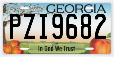 GA license plate PZI9682