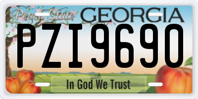 GA license plate PZI9690