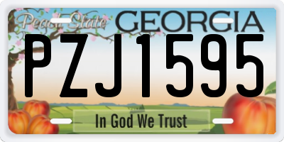 GA license plate PZJ1595