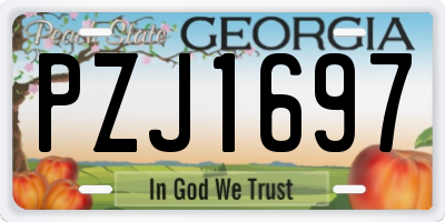 GA license plate PZJ1697