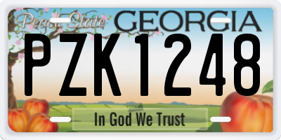 GA license plate PZK1248