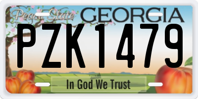 GA license plate PZK1479