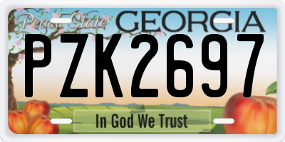 GA license plate PZK2697