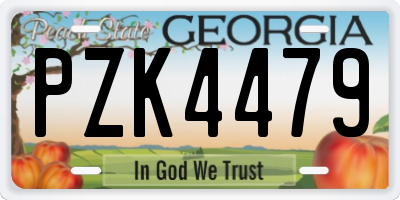 GA license plate PZK4479