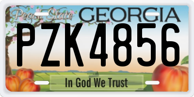 GA license plate PZK4856