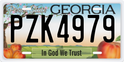 GA license plate PZK4979