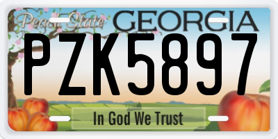 GA license plate PZK5897
