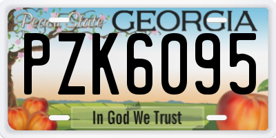 GA license plate PZK6095