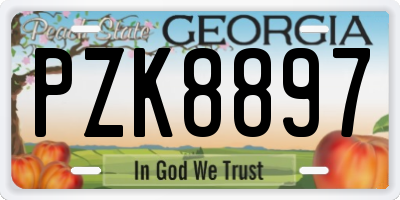 GA license plate PZK8897