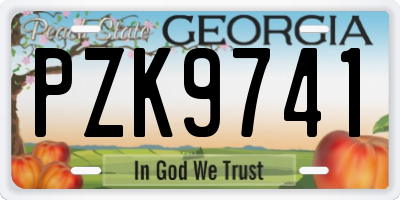 GA license plate PZK9741