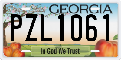 GA license plate PZL1061