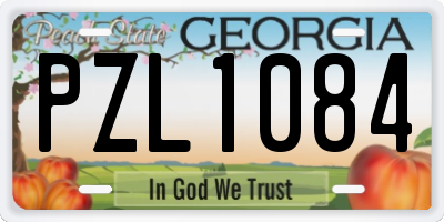 GA license plate PZL1084