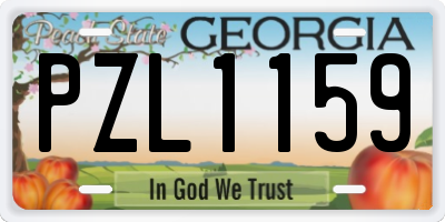 GA license plate PZL1159