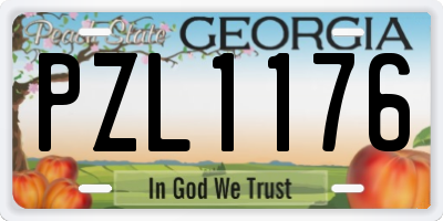 GA license plate PZL1176