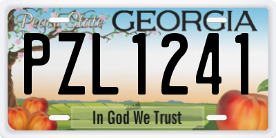 GA license plate PZL1241