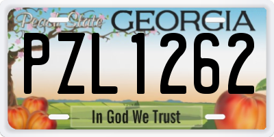 GA license plate PZL1262